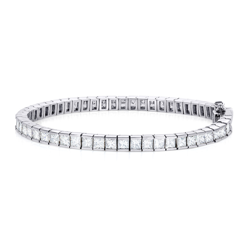 princess cut diamond tennis bracelet