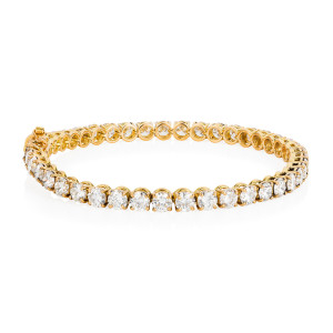 diamond and gold tennis bracelet