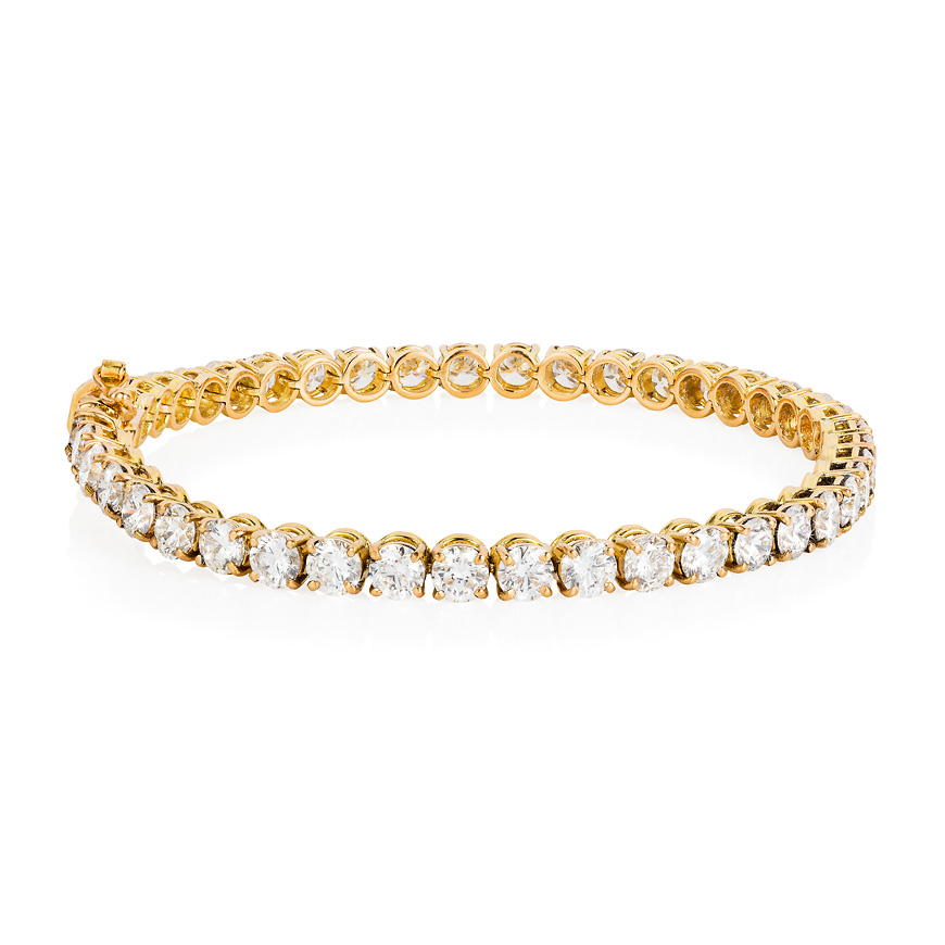diamond and gold tennis bracelet