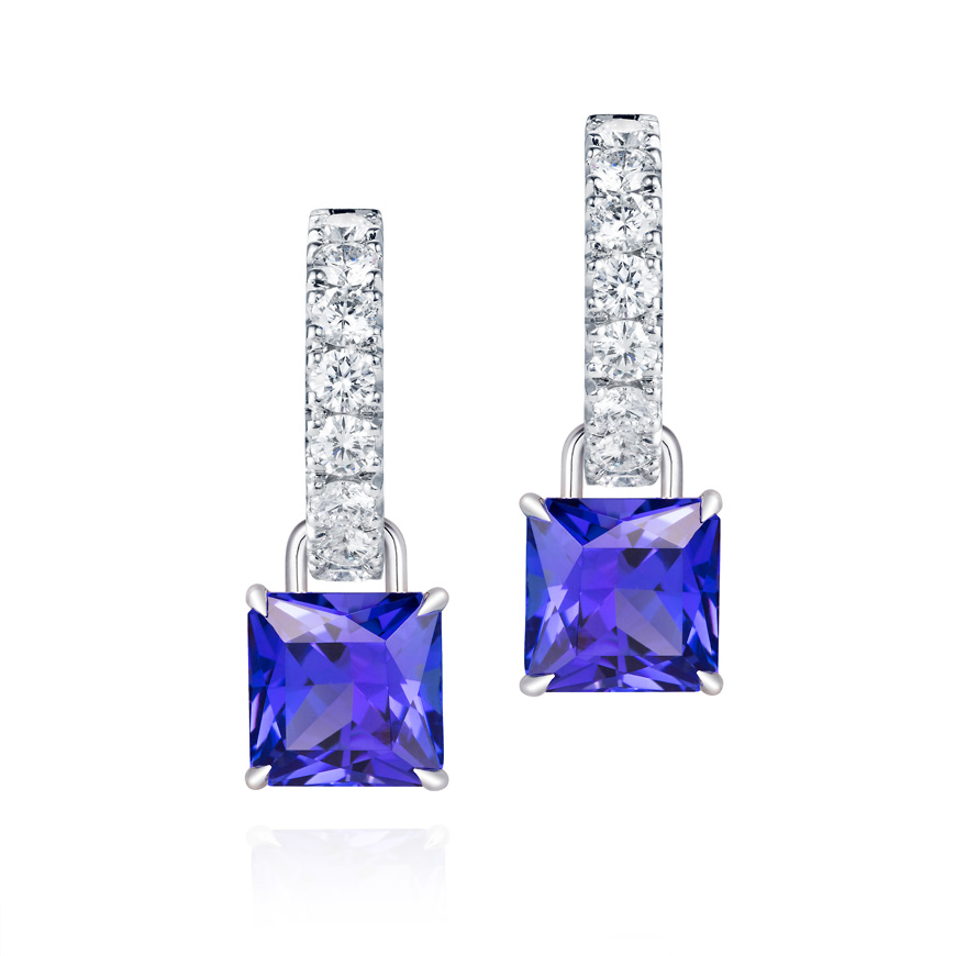 Tanzanite and Diamond earrings