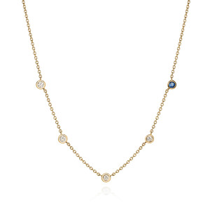 Diamond and sapphire necklace